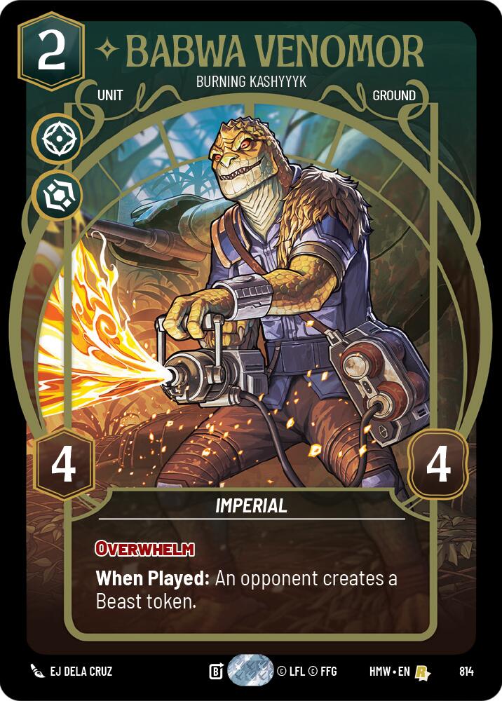 Babwa Venomor - Burning Kashyyyk (814) (Prestige) (814) [Homeworlds] | Exor Games New Glasgow
