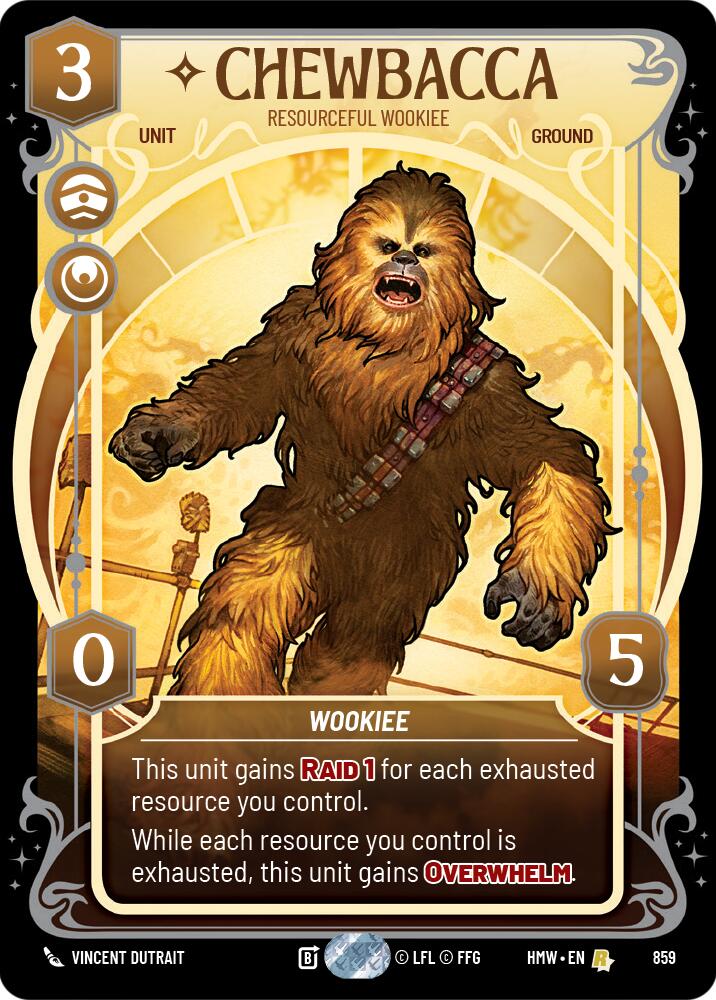 Chewbacca - Resourceful Wookiee (859) (Prestige Foil) (859) [Homeworlds] | Exor Games New Glasgow