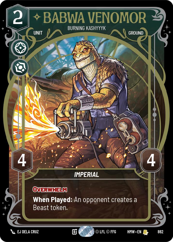 Babwa Venomor - Burning Kashyyyk (862) (Prestige Foil) (862) [Homeworlds] | Exor Games New Glasgow