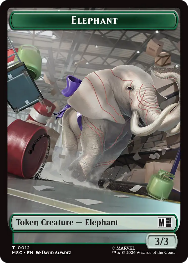 Angel // Elephant Double-Sided Token [Marvel Super Heroes Commander Tokens] | Exor Games New Glasgow