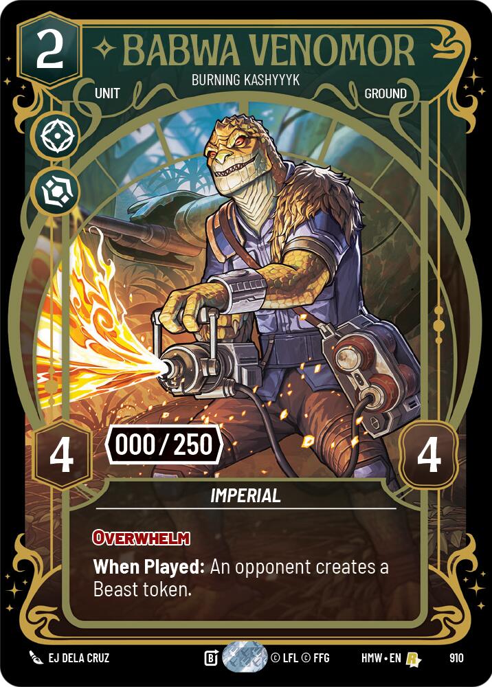 Babwa Venomor - Burning Kashyyyk (910) (Serialized) (910) [Homeworlds] | Exor Games New Glasgow