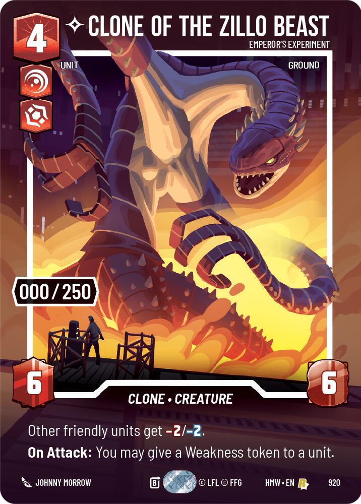 Clone of the Zillo Beast - Emperor's Experiment (920) (Serialized) (920) [Homeworlds] | Exor Games New Glasgow