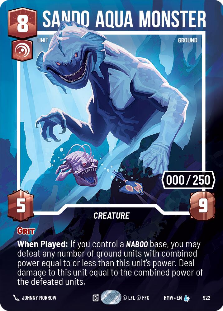 Sando Aqua Monster (922) (Serialized) (922) [Homeworlds] | Exor Games New Glasgow