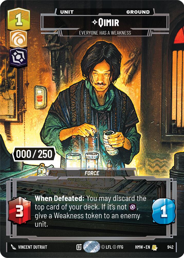 Qimir - Everyone Has a Weakness (942) (Serialized) (942) [Homeworlds] | Exor Games New Glasgow
