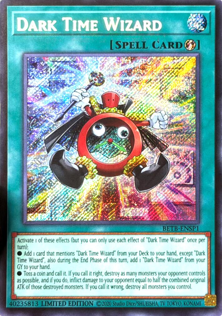 Dark Time Wizard (Secret Rare) [BETB-ENSP1] Secret Rare | Exor Games New Glasgow
