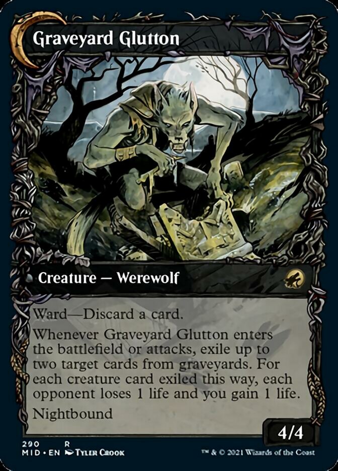 Graveyard Trespasser // Graveyard Glutton (Showcase Equinox) [Innistrad: Midnight Hunt] | Exor Games New Glasgow
