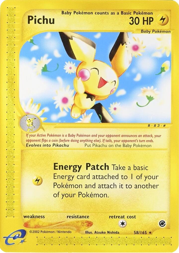 Pichu (58/165) (2002 E3 Promo) [Miscellaneous Cards] | Exor Games New Glasgow
