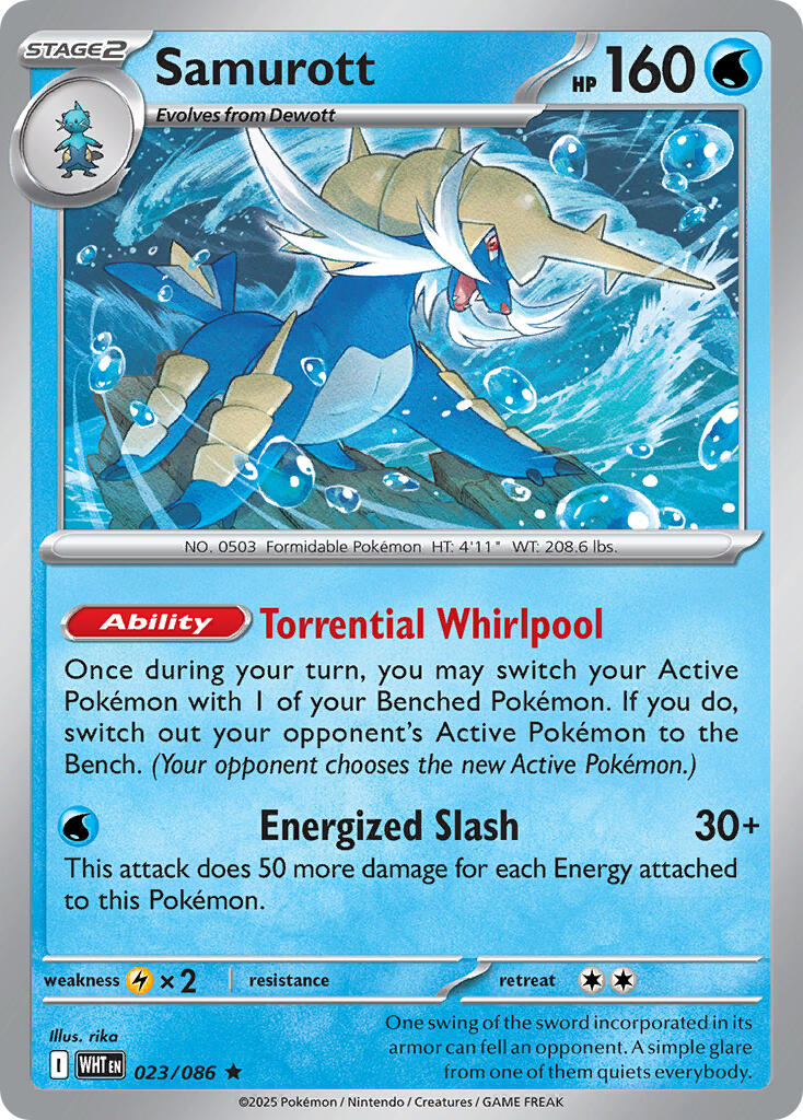 Samurott (023/086) (Deck Exclusive) [Scarlet & Violet: White Flare] | Exor Games New Glasgow