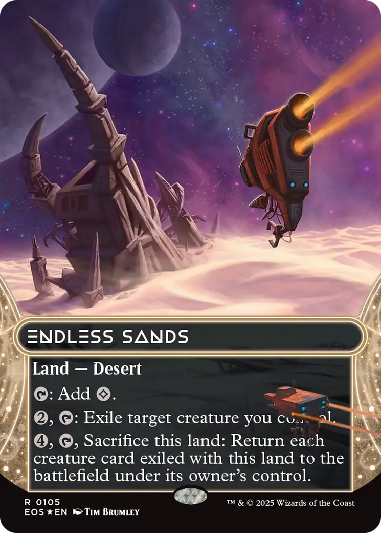Endless Sands (0105) (Borderless) (Galaxy Foil) [Edge of Eternities: Stellar Sights] | Exor Games New Glasgow