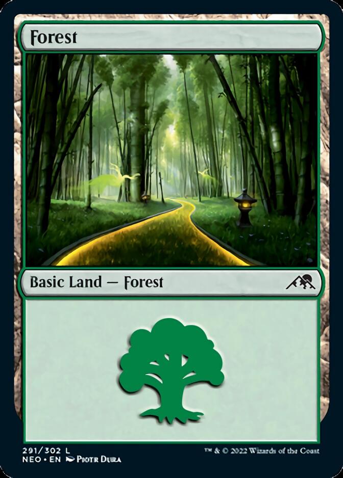 Forest (291) [Kamigawa: Neon Dynasty] | Exor Games New Glasgow