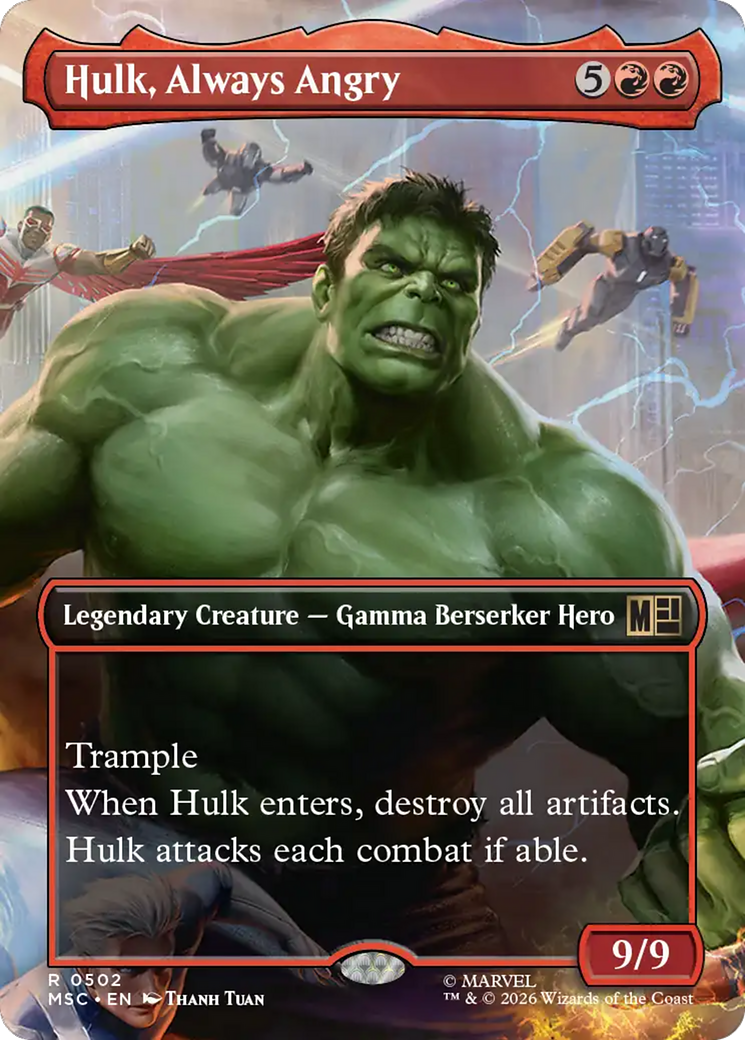 Hulk, Always Angry (Borderless) [Marvel Super Heroes Commander] | Exor Games New Glasgow
