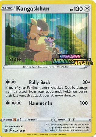 Kangaskhan (SWSH038) (Staff Prerelease Promo) [Sword & Shield: Black Star Promos] | Exor Games New Glasgow