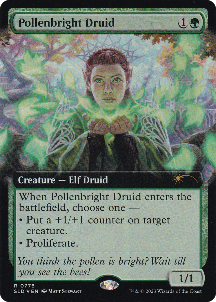 Pollenbright Druid (Extended Art) [Secret Lair Drop Series] | Exor Games New Glasgow