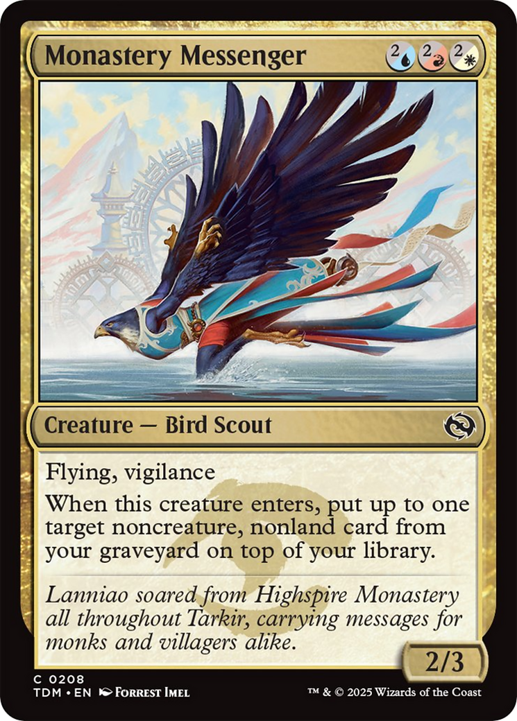 Monastery Messenger [Tarkir: Dragonstorm] | Exor Games New Glasgow