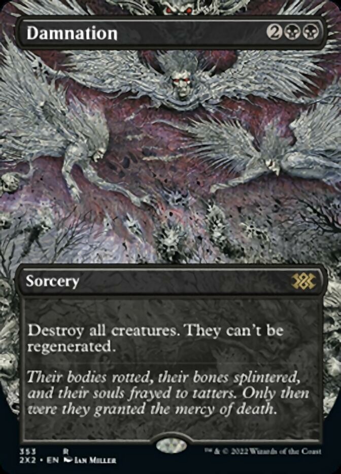 Damnation (Borderless Alternate Art) [Double Masters 2022] | Exor Games New Glasgow