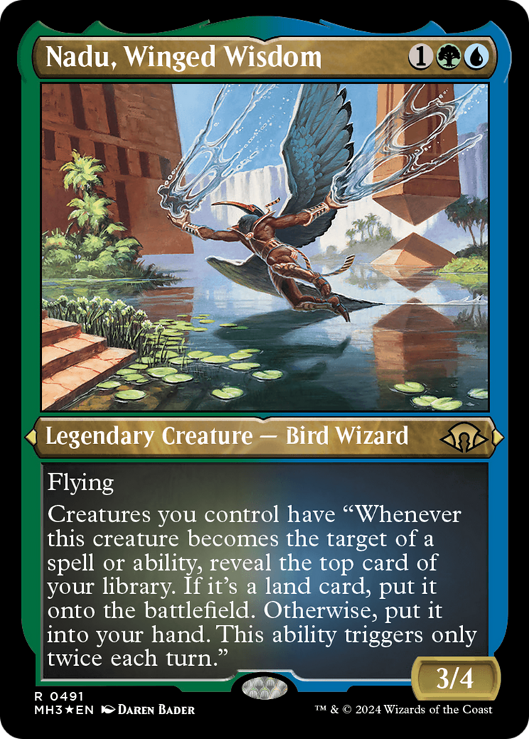 Nadu, Winged Wisdom (Foil Etched) [Modern Horizons 3] | Exor Games New Glasgow