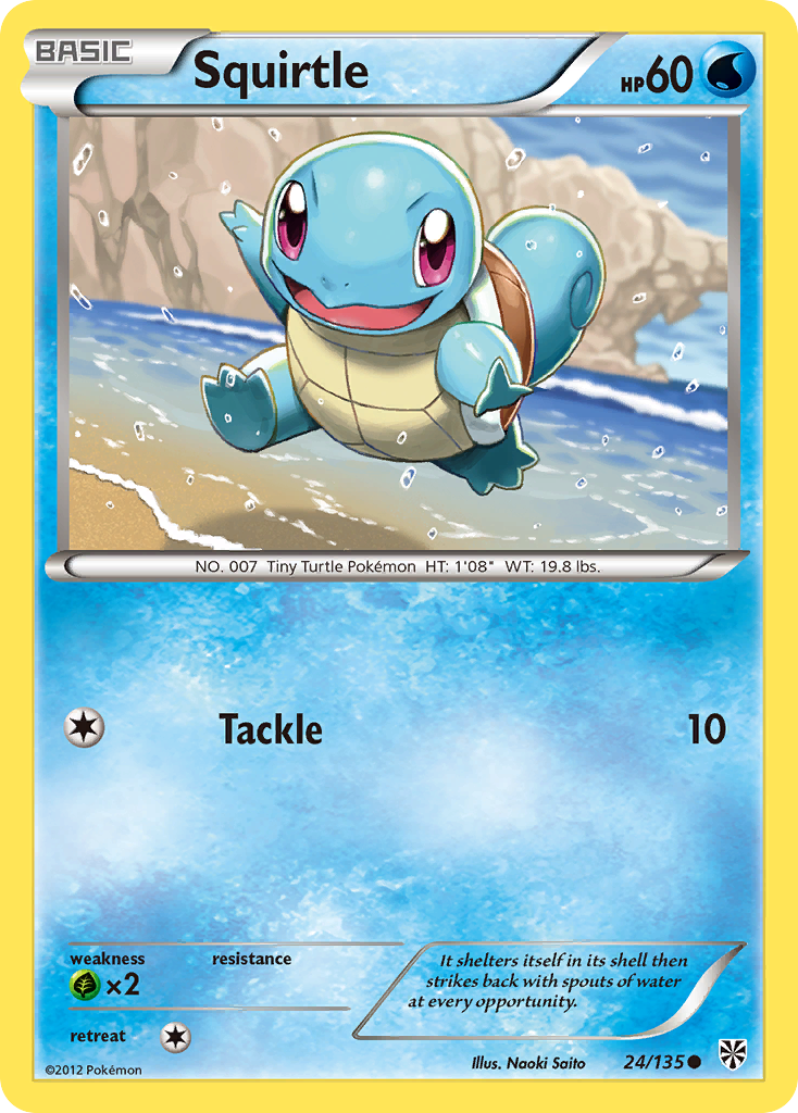 Squirtle (24/135) [Black & White: Plasma Storm] | Exor Games New Glasgow