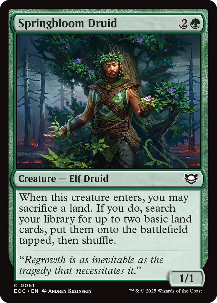 Springbloom Druid [Edge of Eternities Commander] | Exor Games New Glasgow