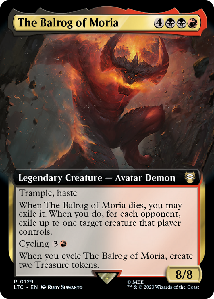 The Balrog of Moria (Extended Art) [The Lord of the Rings: Tales of Middle-Earth Commander] | Exor Games New Glasgow