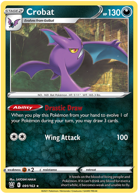 Crobat (091/163) (Theme Deck Exclusive) [Sword & Shield: Battle Styles] | Exor Games New Glasgow