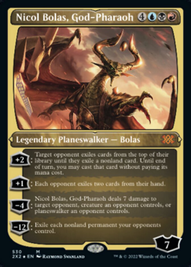 Nicol Bolas, God-Pharaoh (Foil Etched) [Double Masters 2022] | Exor Games New Glasgow