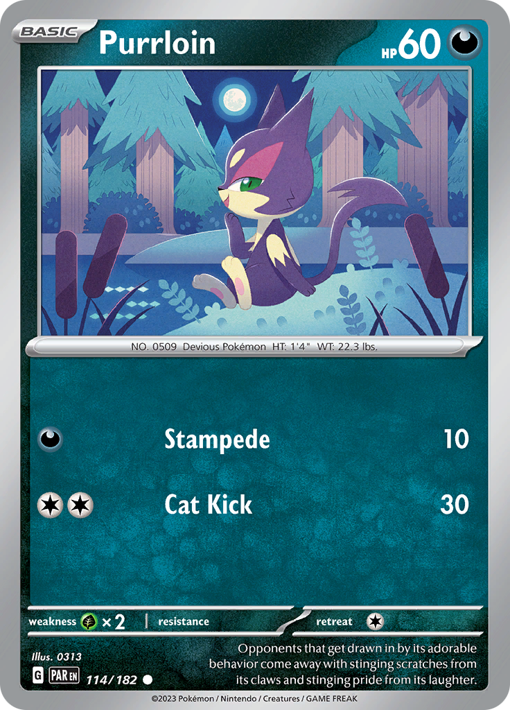 Purrloin (114/182) [Scarlet & Violet: Paradox Rift] | Exor Games New Glasgow