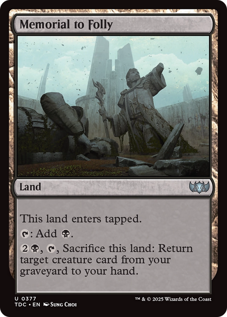 Memorial to Folly [Tarkir: Dragonstorm Commander] | Exor Games New Glasgow
