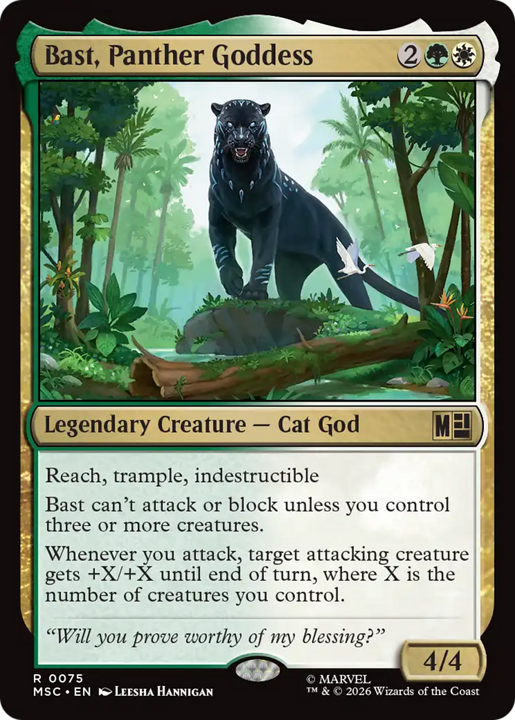 Bast, Panther Goddess (Surge Foil) [Marvel Super Heroes Commander] | Exor Games New Glasgow