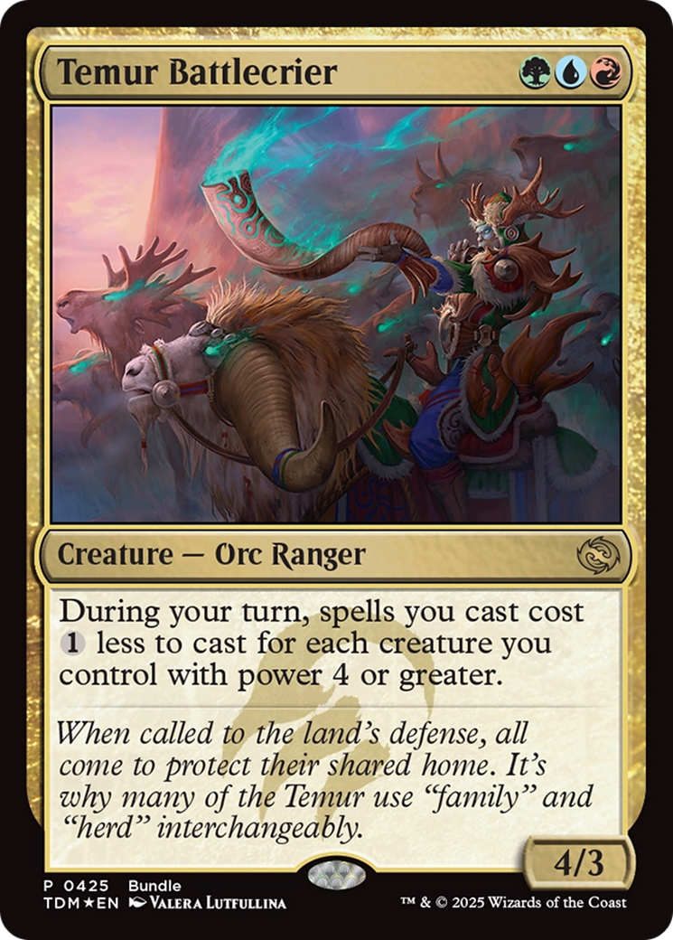 Temur Battlecrier (Bundle) [Tarkir: Dragonstorm Promos] | Exor Games New Glasgow