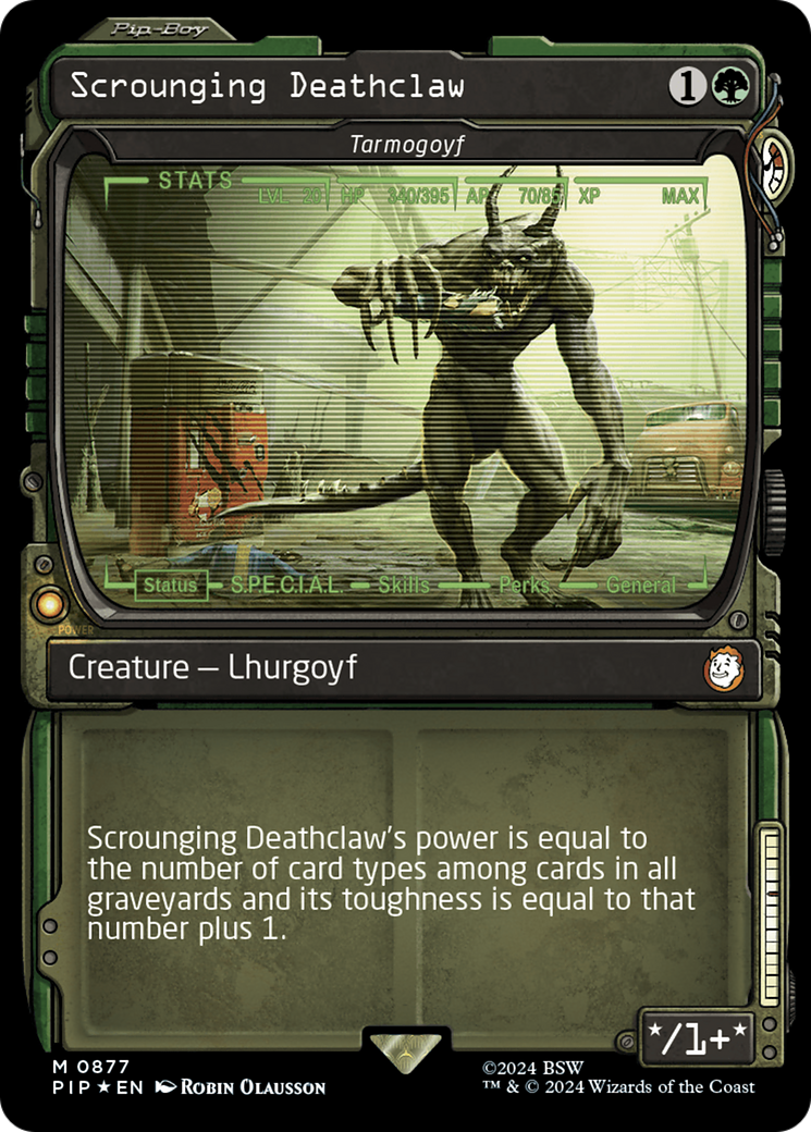 Scrounging Deathclaw - Tarmogoyf (Showcase) (Surge Foil) [Fallout] | Exor Games New Glasgow