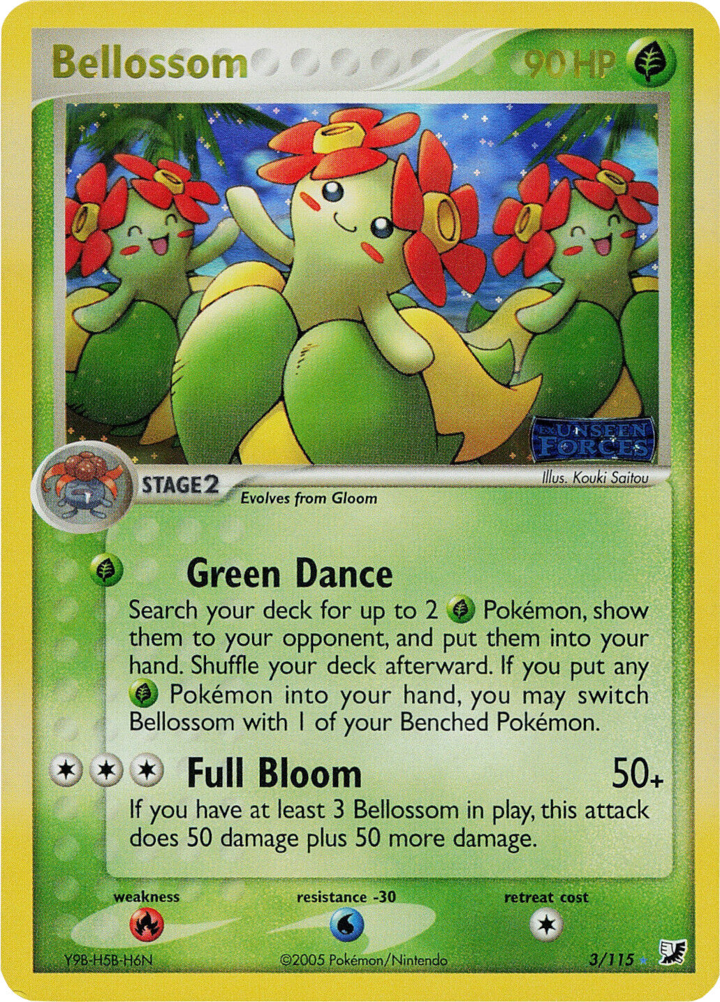 Bellossom (3/115) (Stamped) [EX: Unseen Forces] | Exor Games New Glasgow