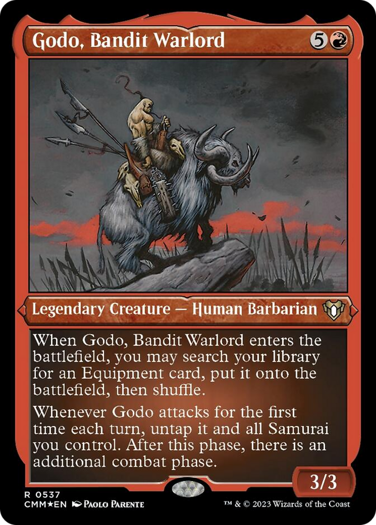 Godo, Bandit Warlord (Foil Etched) [Commander Masters] | Exor Games New Glasgow