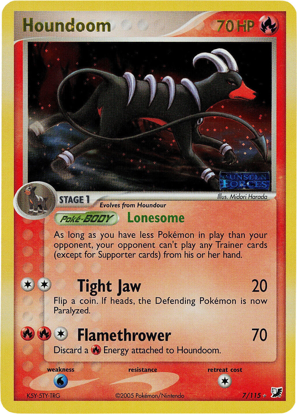 Houndoom (7/115) (Stamped) [EX: Unseen Forces] | Exor Games New Glasgow