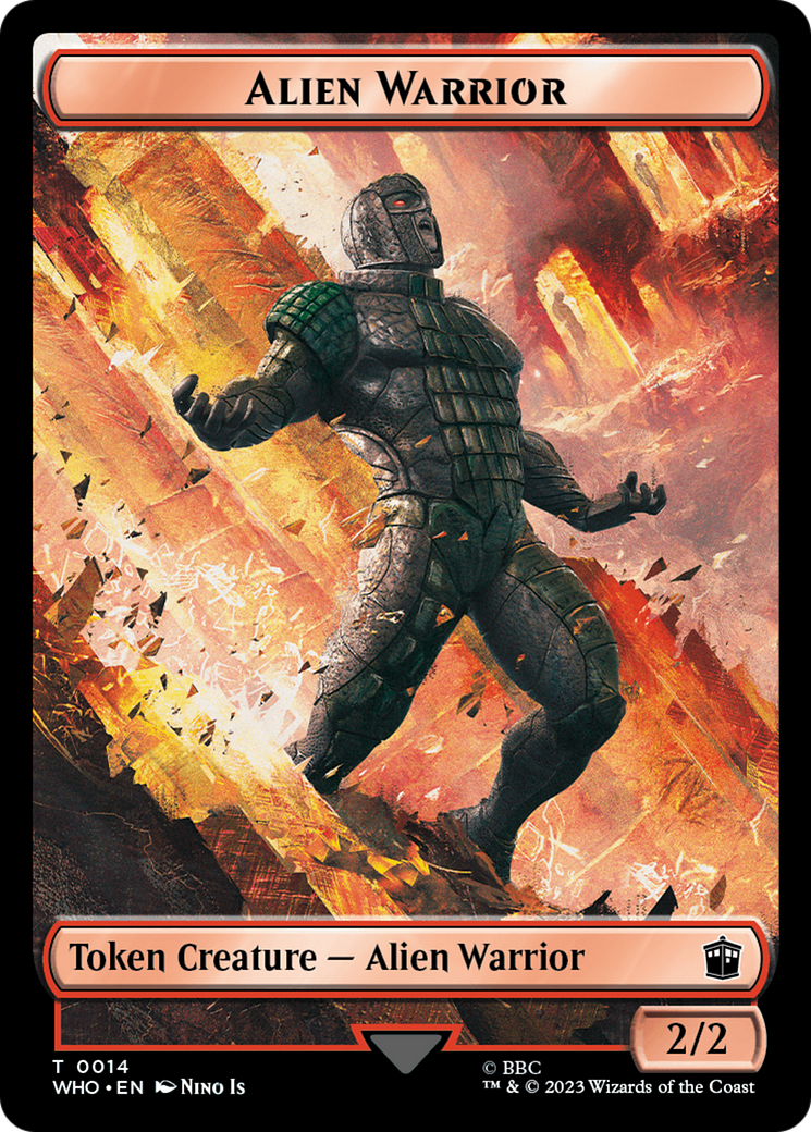 Alien Rhino // Alien Warrior Double-Sided Token [Doctor Who Tokens] | Exor Games New Glasgow