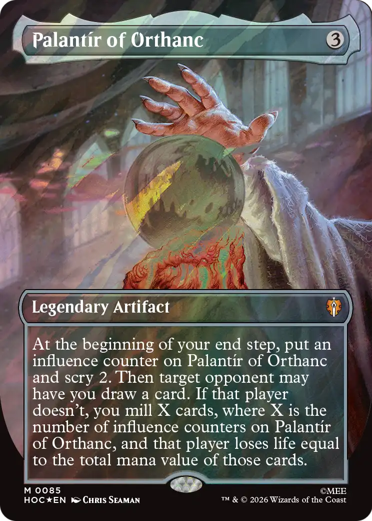 Palantir of Orthanc (Borderless) (Surge Foil) [The Hobbit: Eternal-Legal] | Exor Games New Glasgow