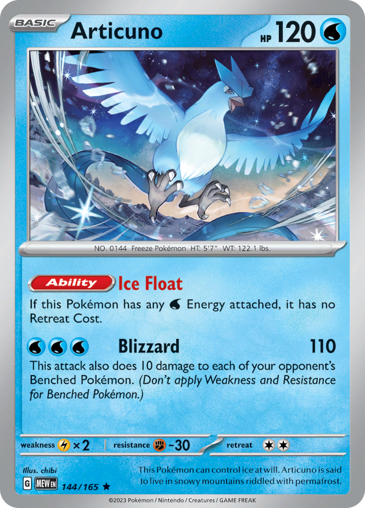 Articuno (144/165) [Scarlet & Violet: 151] | Exor Games New Glasgow