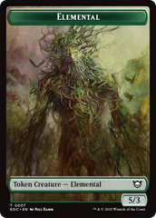 Elemental (0007) // Golem (0014) Double-Sided Token [Edge of Eternities Commander Tokens] | Exor Games New Glasgow