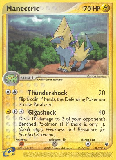 Manectric (39/109) [EX: Ruby & Sapphire] | Exor Games New Glasgow