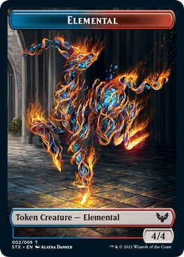 Elemental // Pest Double-Sided Token [Strixhaven: School of Mages Tokens] | Exor Games New Glasgow