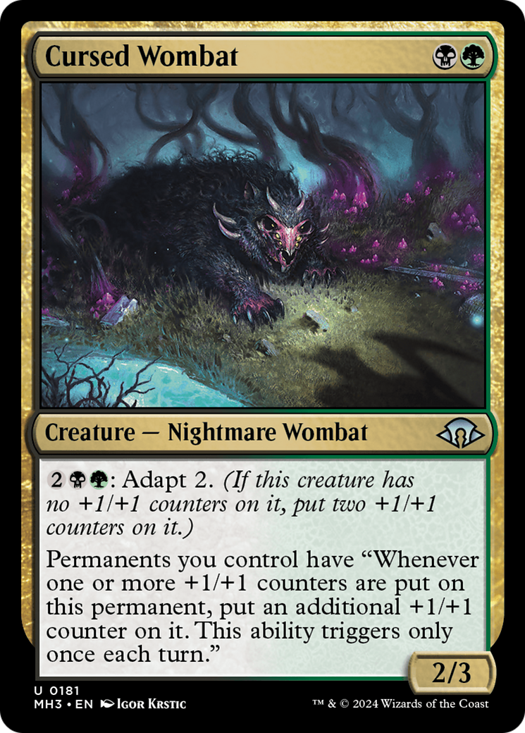 Cursed Wombat [Modern Horizons 3] | Exor Games New Glasgow