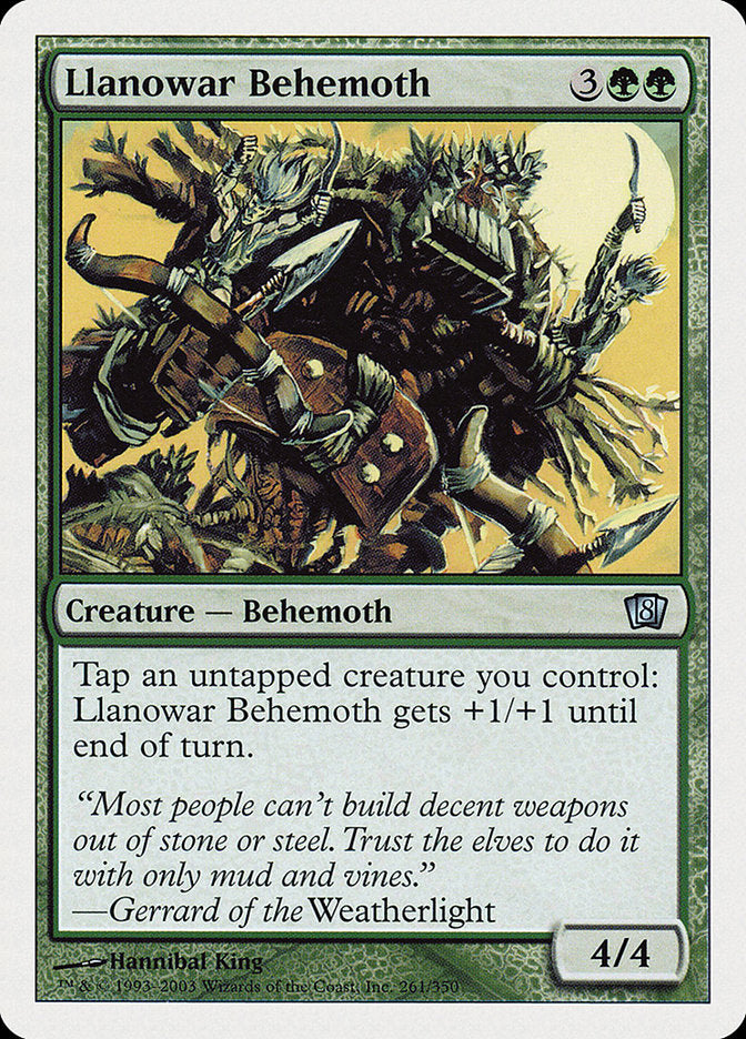 Llanowar Behemoth (8th Edition) [Oversize Cards] | Exor Games New Glasgow