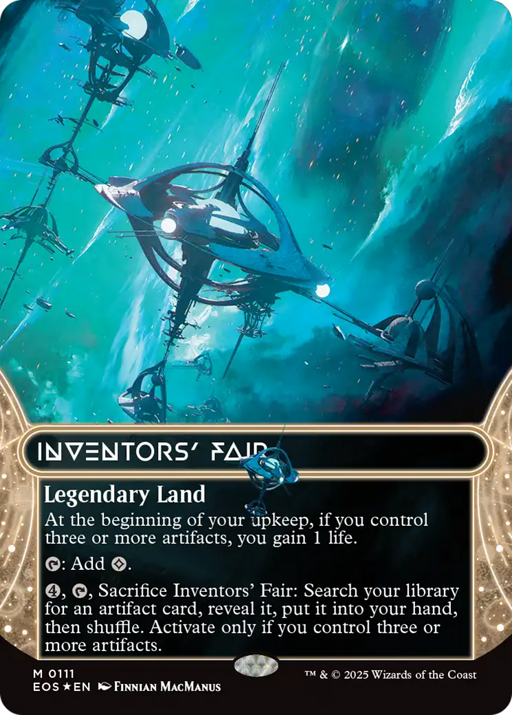 Inventors' Fair (0111) (Borderless) (Galaxy Foil) [Edge of Eternities: Stellar Sights] | Exor Games New Glasgow
