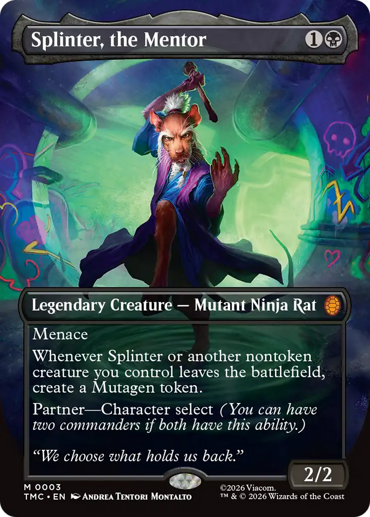 Splinter, the Mentor (Borderless) [Teenage Mutant Ninja Turtles Commander] | Exor Games New Glasgow