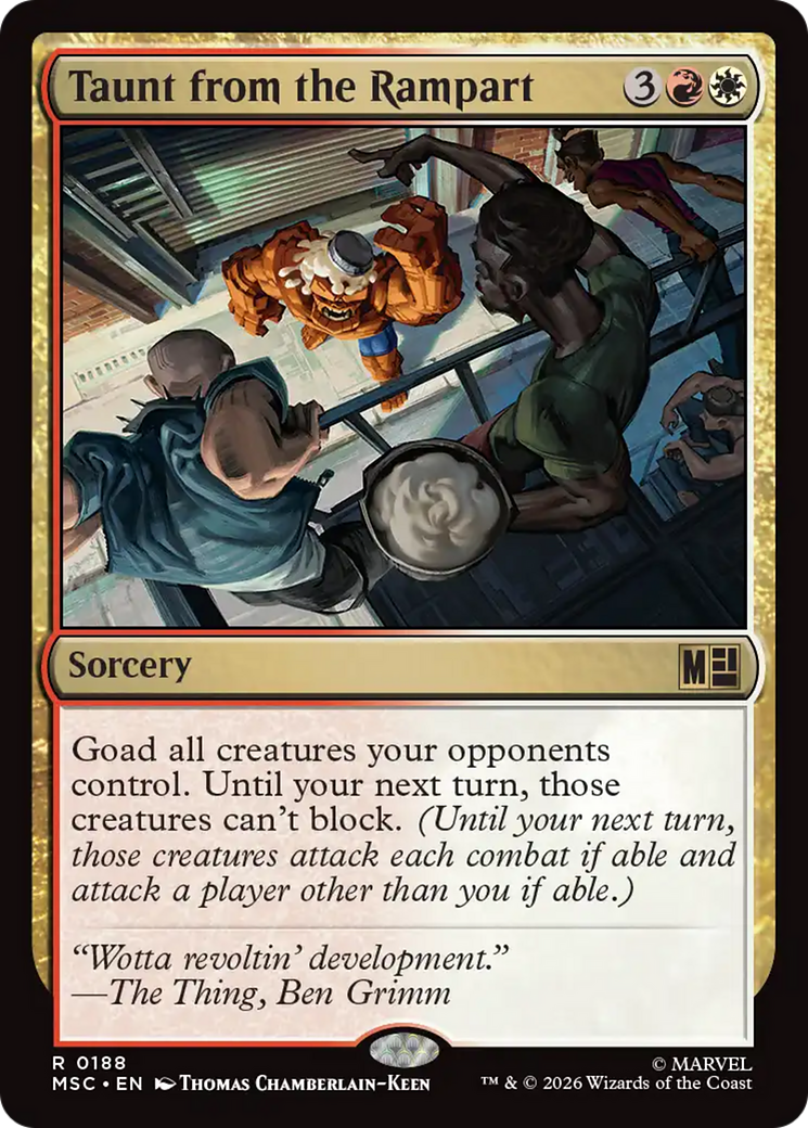 Taunt from the Rampart (Surge Foil) [Marvel Super Heroes Commander] | Exor Games New Glasgow