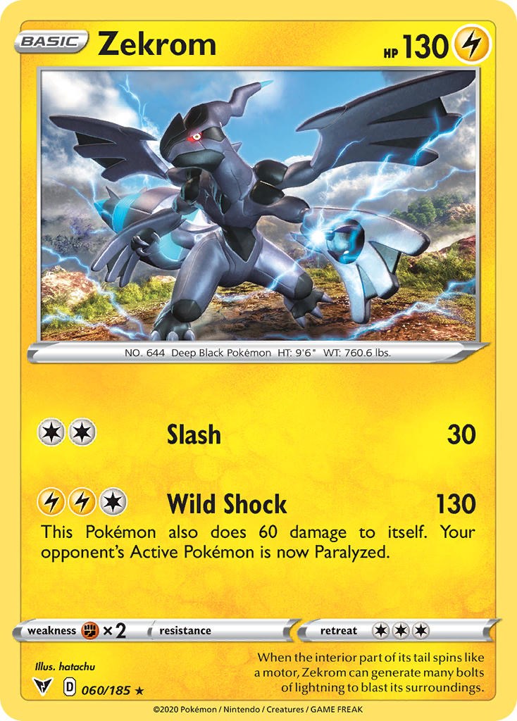 Zekrom (060/185) (Cosmos Holo) [Sword & Shield: Black Star Promos] | Exor Games New Glasgow