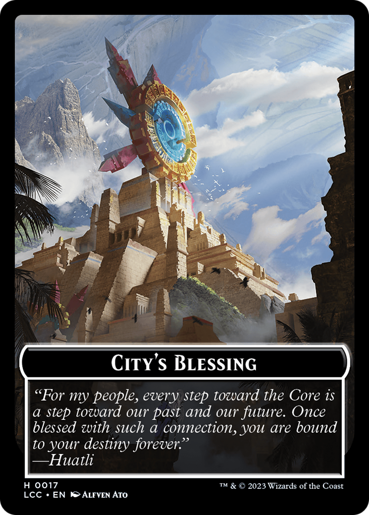 City's Blessing // Vampire (0004) Double-Sided Token [The Lost Caverns of Ixalan Commander Tokens] | Exor Games New Glasgow