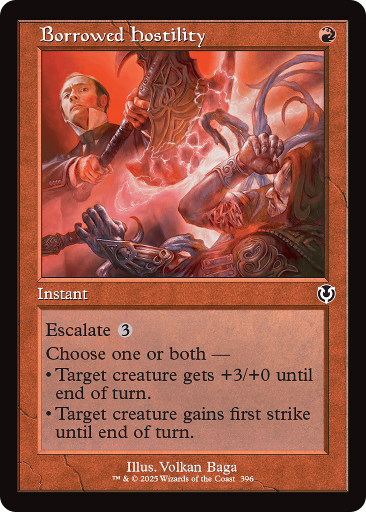 Borrowed Hostility (Retro Frame) [Innistrad Remastered] | Exor Games New Glasgow