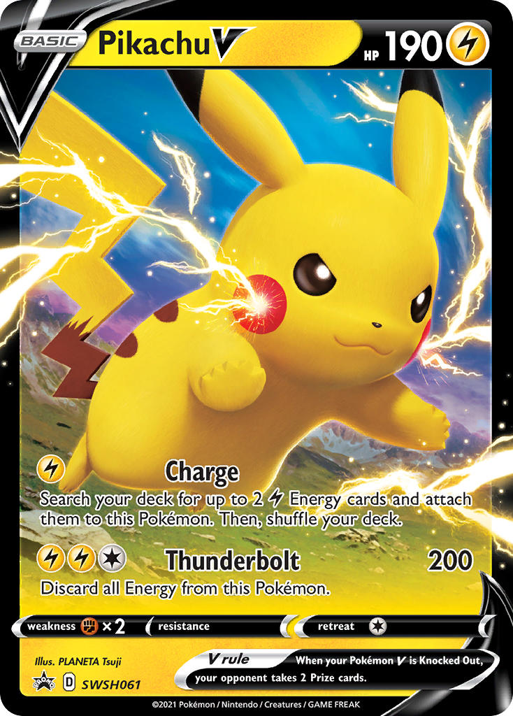 Pikachu V (SWSH061) (Jumbo Card) [Sword & Shield: Black Star Promos] | Exor Games New Glasgow