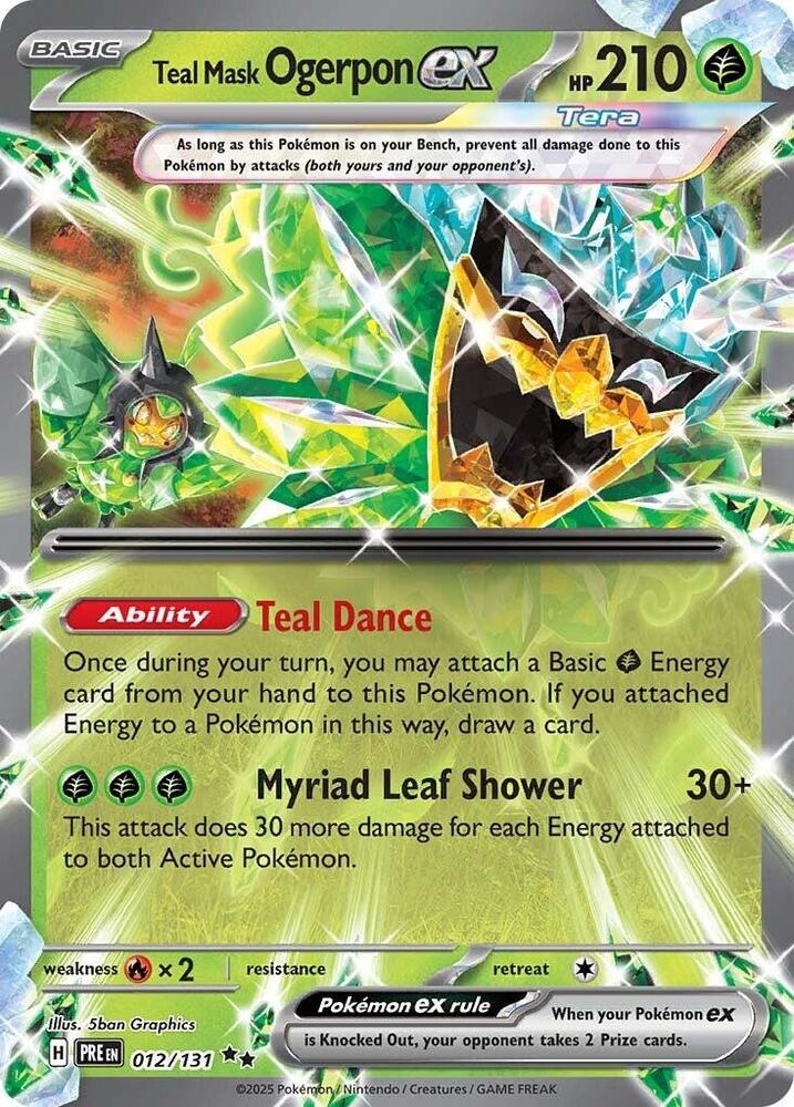Teal Mask Ogerpon ex (012/131) [Scarlet & Violet: Prismatic Evolutions] | Exor Games New Glasgow