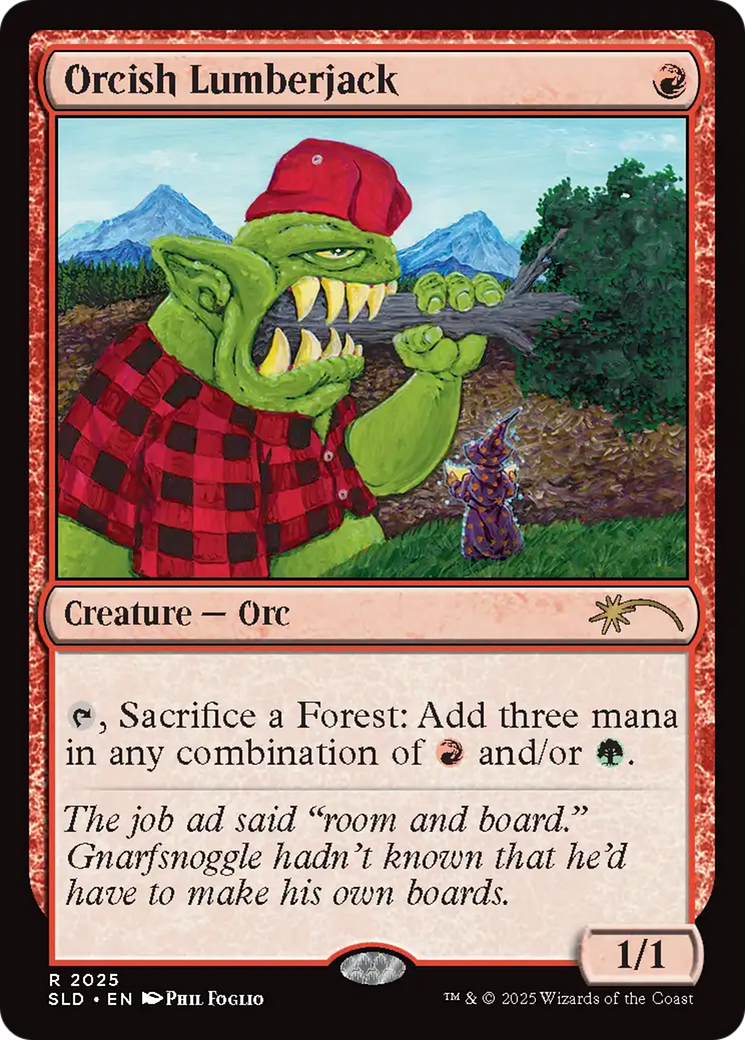 Orcish Lumberjack (2025) (Rainbow Foil) [Secret Lair Drop Series] | Exor Games New Glasgow